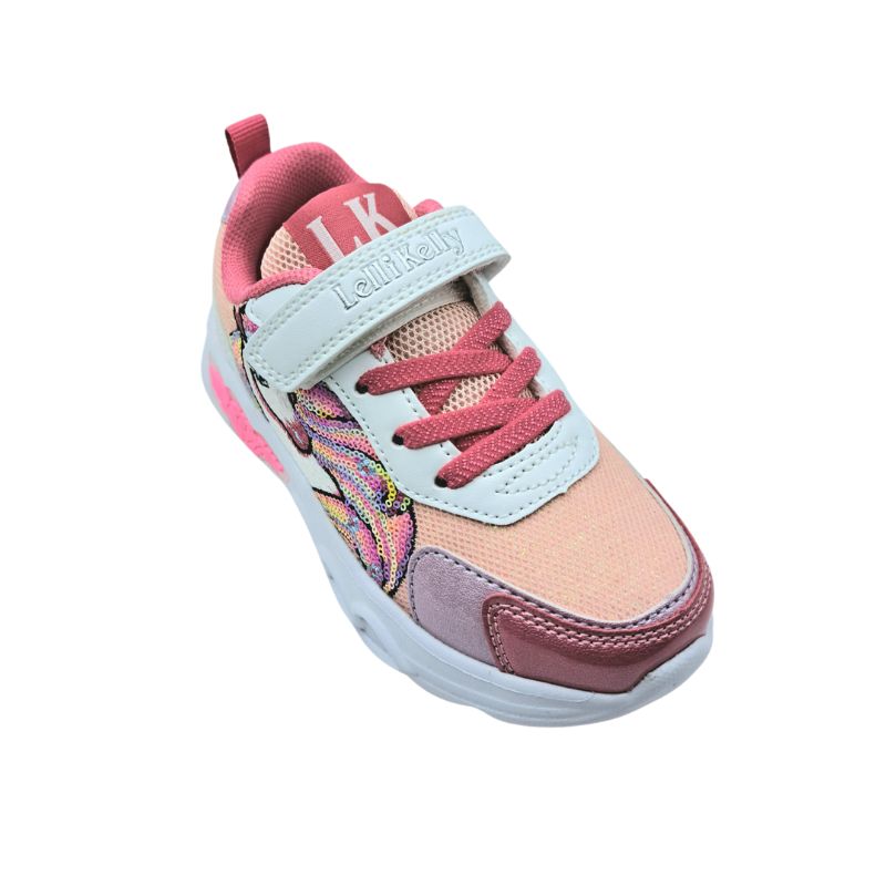 Lelli Kelly LKAL4746 (A00-RO01) Maggie Sneaker με φωτάκια για κορίτσι Unicorn σε συνθετικό δέρμα και ύφασμα Ροζ