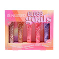 Sunkissed | Gloss Goals | Vanilla, Fudge, Watermelon, Cherry & Blueberry | Lip Gloss Gift Set 5 x 14ml | High-Shine Vegan Formula | SU32532