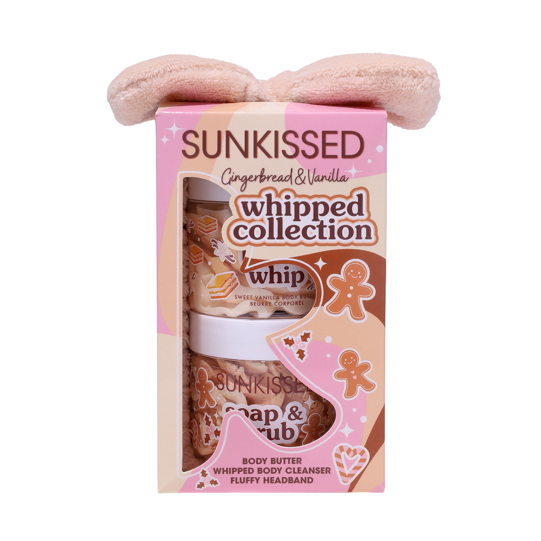 Sunkissed | Gingerbread Collection | Gingerbread & Vanilla | Whipped Soap & Butter 3 Piece Gift Set 290g | Festive Bath & Body Care | SU32609