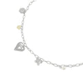 Κολιέ ασημί με charms