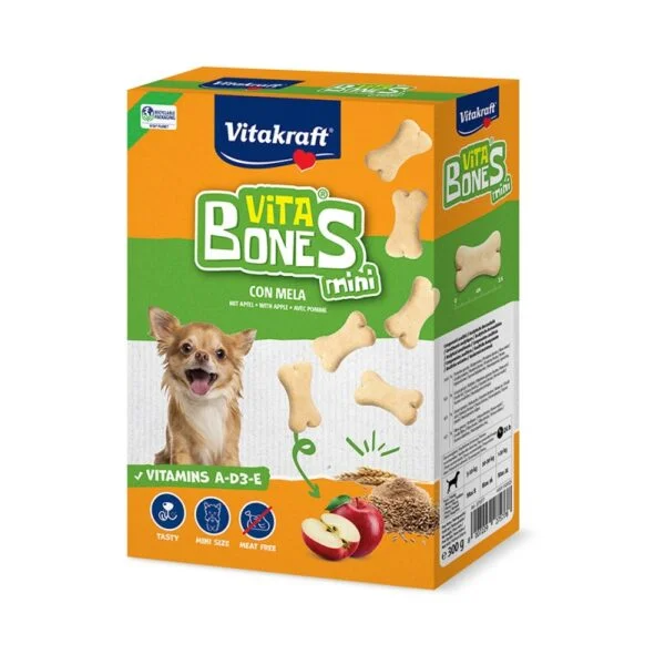 Vitakraft Bones Μπισκότα Mini με Μήλο 300gr