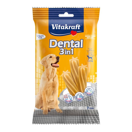 Vitakraft Dental 3 In 1 - Συσκευασία 7 Sticks - Medium