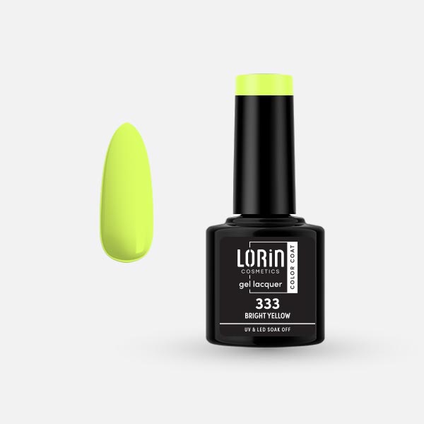 Lorin Gel Lacquer Ημιμόνιμο Βερνίκι 8ml. #333 (Bright Yellow)
