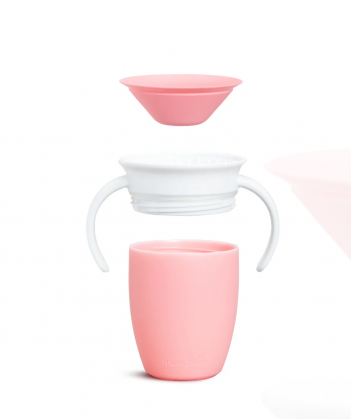 Munchkin εκπαιδευτικό κύπελλο Miracle 360° Trainer Cup 207ml ροζ 12272