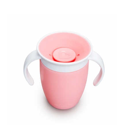 Munchkin εκπαιδευτικό κύπελλο Miracle 360° Trainer Cup 207ml ροζ 12272