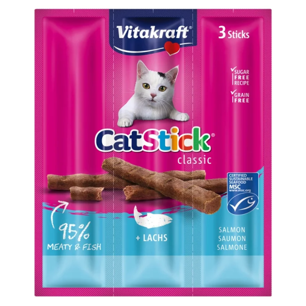 Vitakraft Cat Stick Σολομός Πέστροφα 3τεμ.