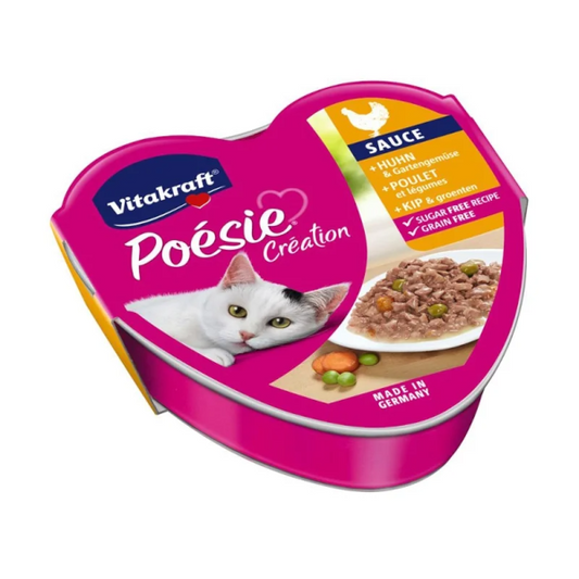 Vitakraft Poesie Creation Υγρή Τροφή Γάτας Με Κοτόπουλο 85gr
