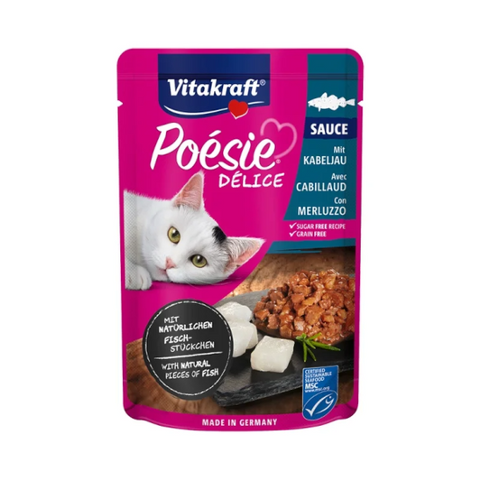 Vitakraft Poesie DeliSause Φακελάκι Γάτας Μπακαλιάρος 85gr