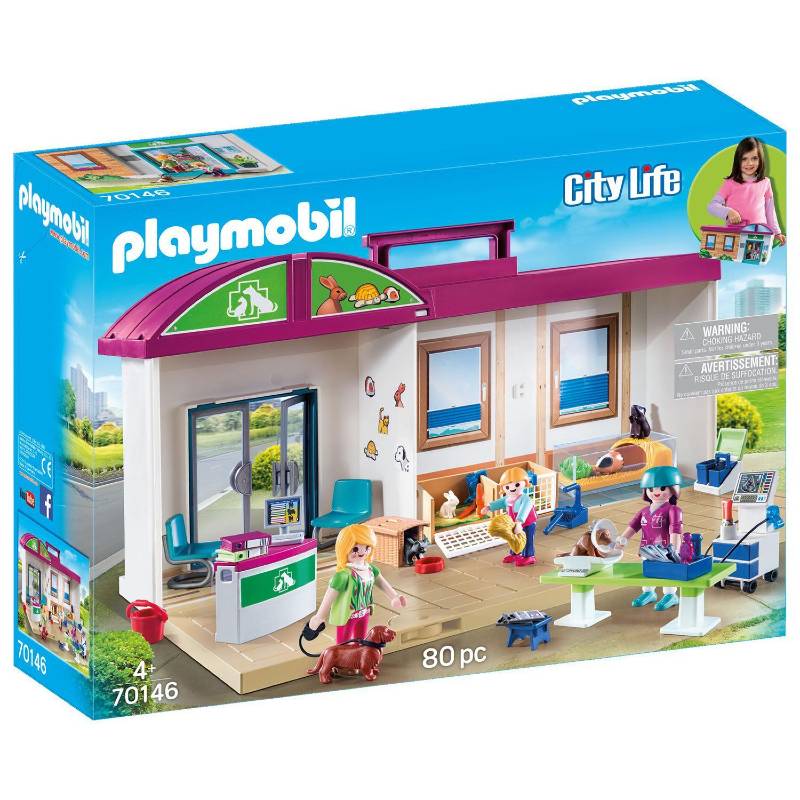 Playmobil Κτηνιατρική Κλινική-Βαλιτσάκι 70146