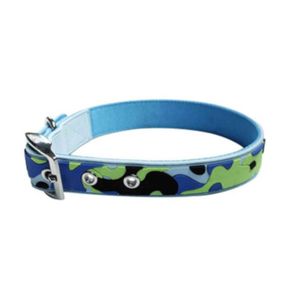 Περιλαίμιο Σκύλου "Camo Line" Μπλε 1,5x25-30cm