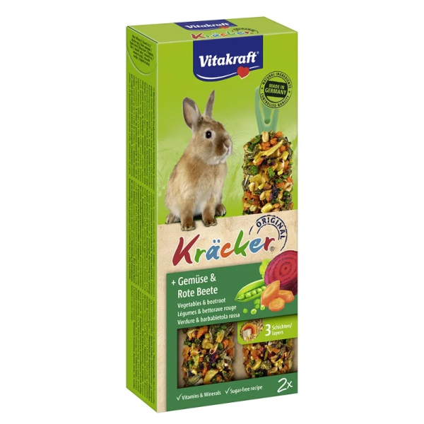 Vitakraft Kracker Για Κουνέλια Με Λαχανικά και Παντζάρι 2 τεμ.