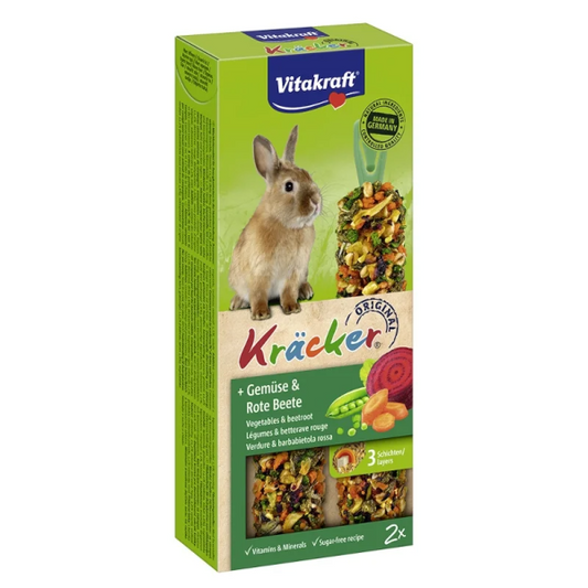 Vitakraft Kracker Για Κουνέλια Με Λαχανικά και Παντζάρι 2 τεμ.