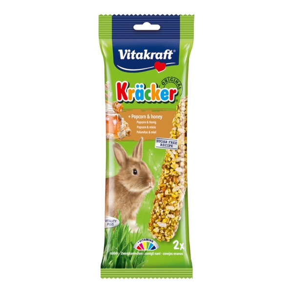 Vitakraft Kracker Popcorn & Honey - Στικ Κουνελιών PopCorn Και Μέλι 112gr