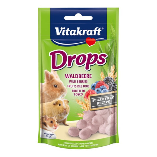 Vitakraft Drops Wildberry - Λιχουδιά Κουνελιού Μούρα 75gr