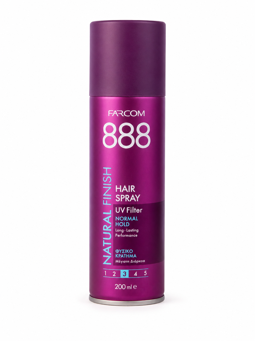 Farcom 888 Hair Spray 200ml Νο3 – Natural Finish | Normal Hold