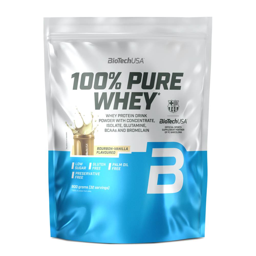BioTechUSA 100% Pure Whey (900g) – Premium Πρωτεΐνη Ορού Γάλακτος Bourbon Vanilla
