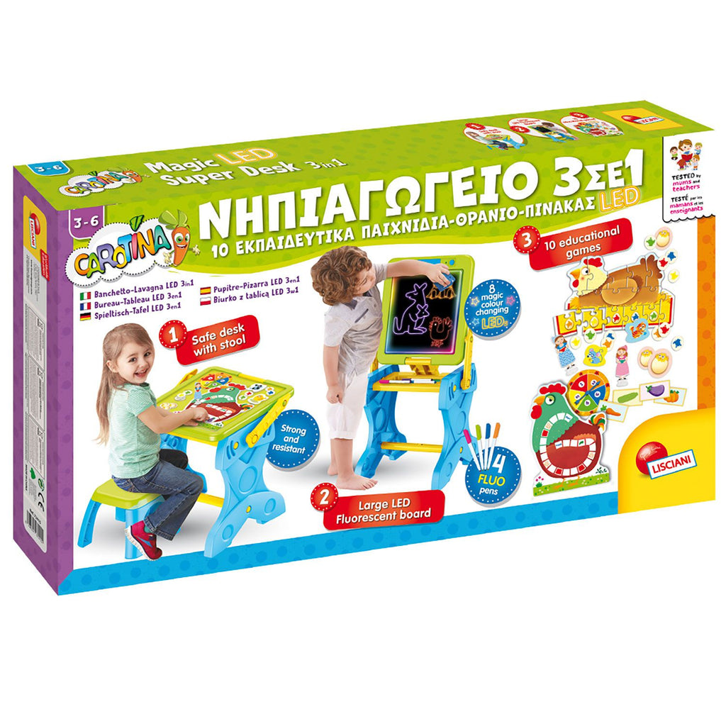 CAROTINA LED DESK PLAY AND LEARN 3 IN 1
