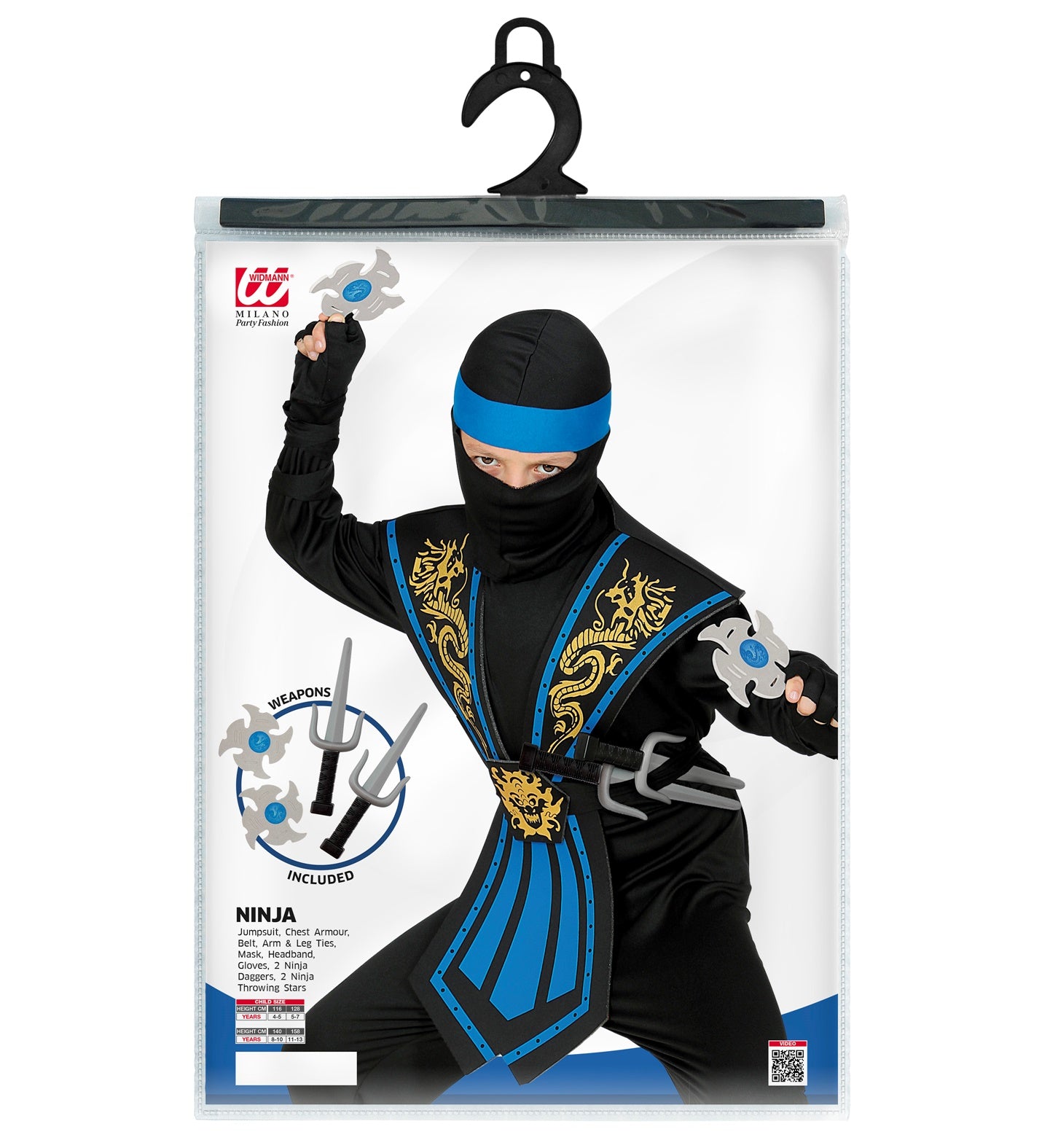 Blue Kombat Ninja Αποκριάτικη Στολή