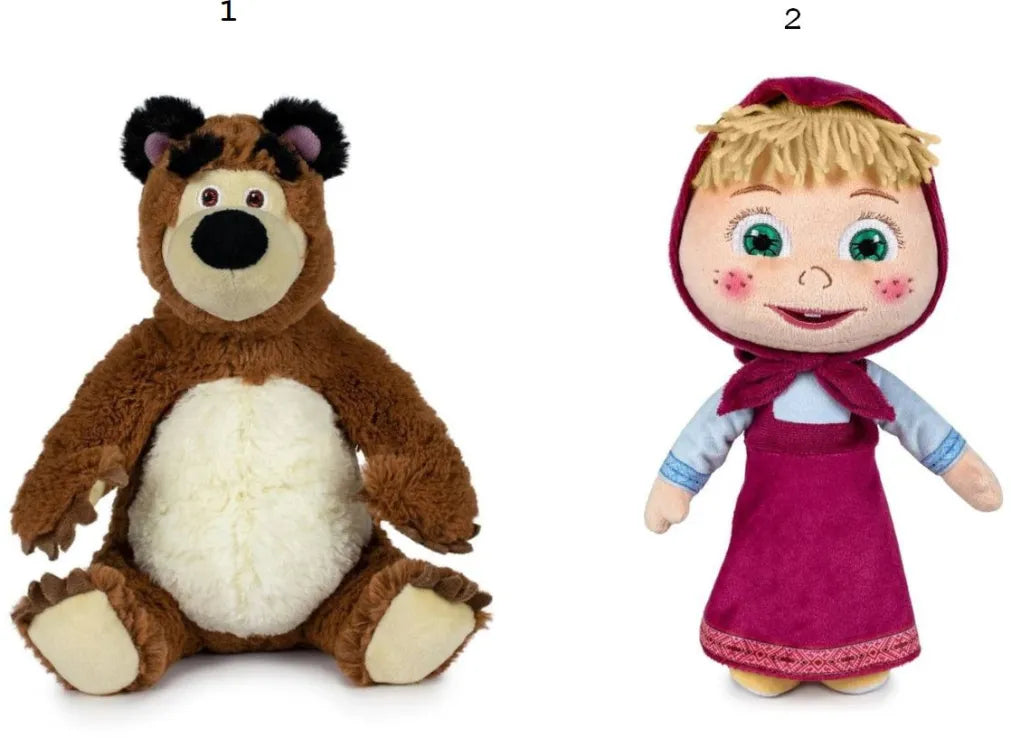 Masha & The Bear Λούτρινο 20cm-2 Σχέδια