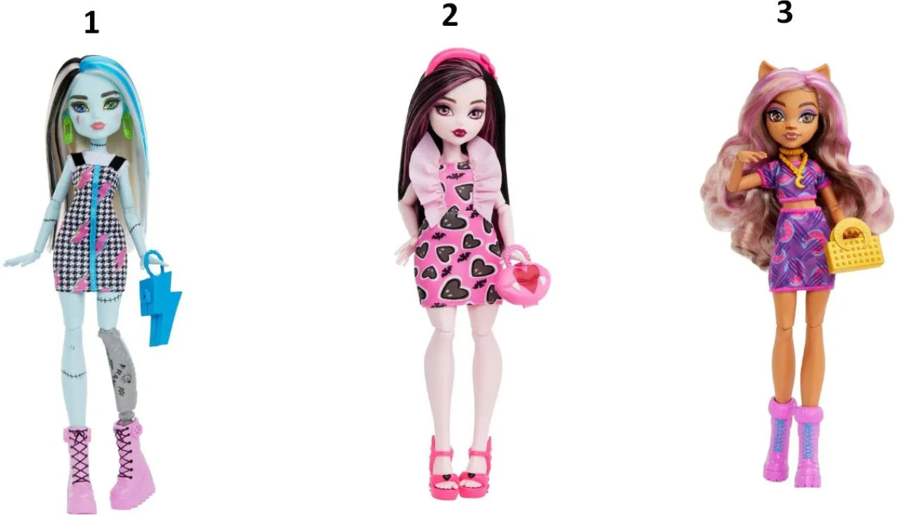 Monster High Κούκλες -3 Σχέδια (HRC12)