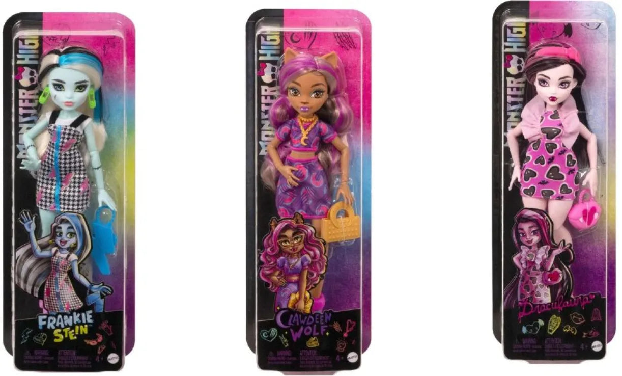 Monster High Κούκλες -3 Σχέδια (HRC12)