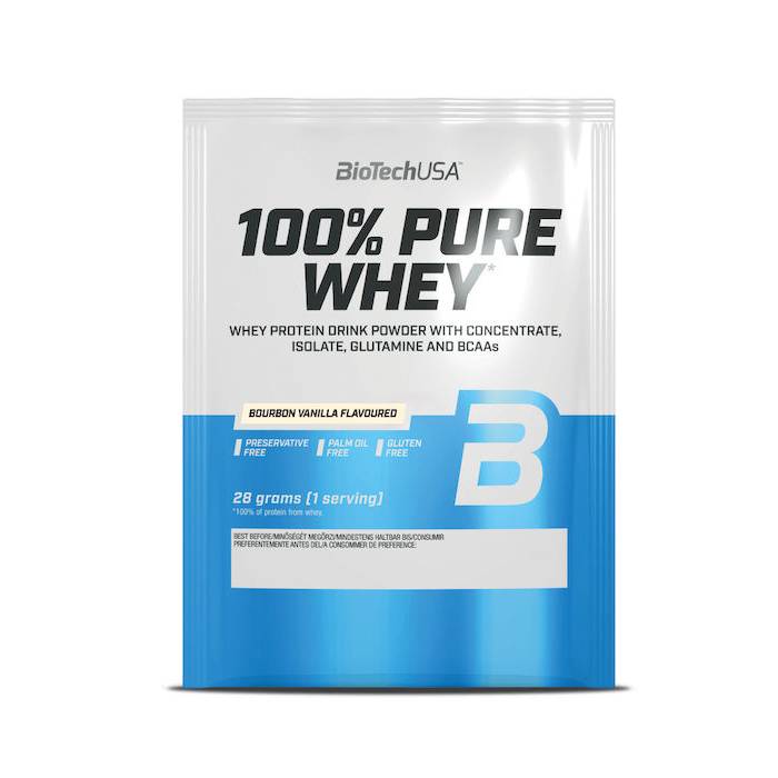 BioTechUSA 100% Pure Whey (28g) – Premium Πρωτεΐνη Ορού Γάλακτος Bourbon Vanilla