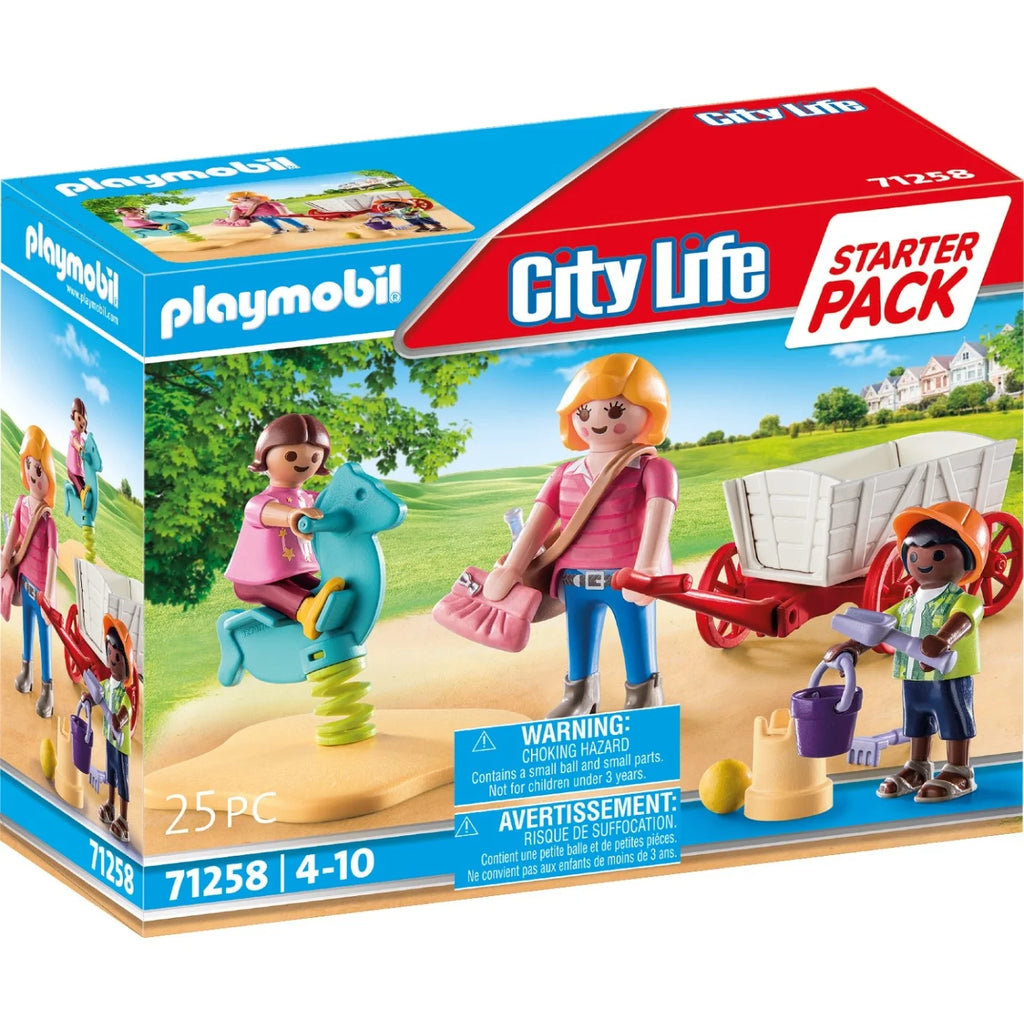 Playmobil Starter Pack Νηπιαγωγός, Παιδιά & Καρότσι (71258)