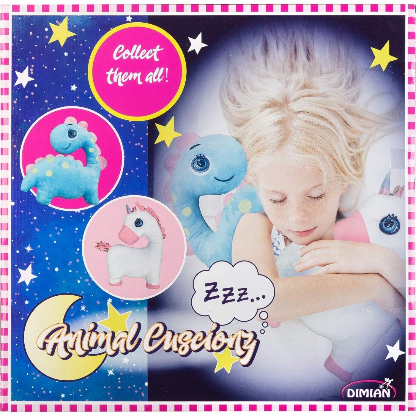 Just Toys Dimian Dimian Cuddly Annimal Cuscionz Με 3 Ιστορίες Στα Ελληνικά 45 Cm (BD2011)