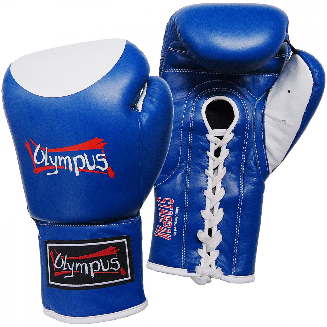 Πυγμαχικά Γάντια Olympus COMPETITION Επαγγελματικά με Κορδόνι Μπλε