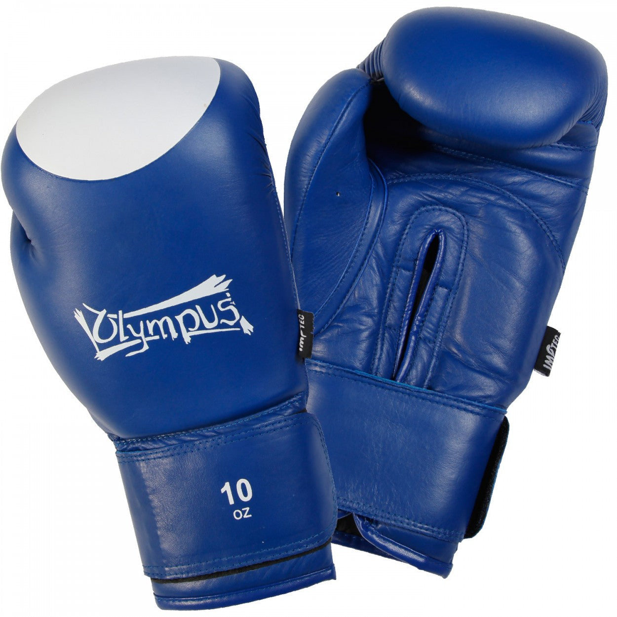 Πυγμαχικά γάντια Olympus - Αγωνιστικά Δερμάτινα 10oz Μπλε