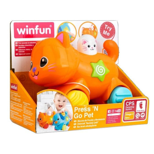 Winfun Το Χαρούμενο Γατάκι Press ‘N Go Pet