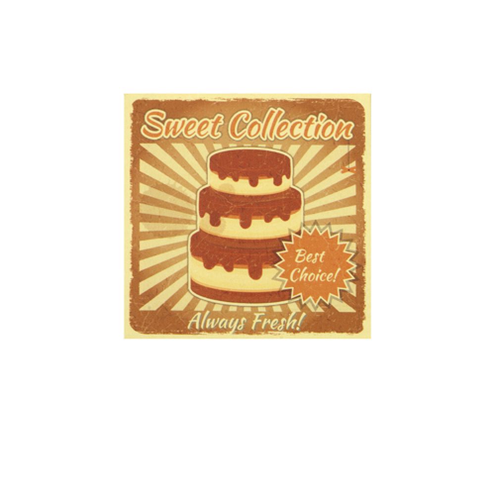 Πίνακας 20x20 Sweet Collection Κίτρινο Τύπωμα