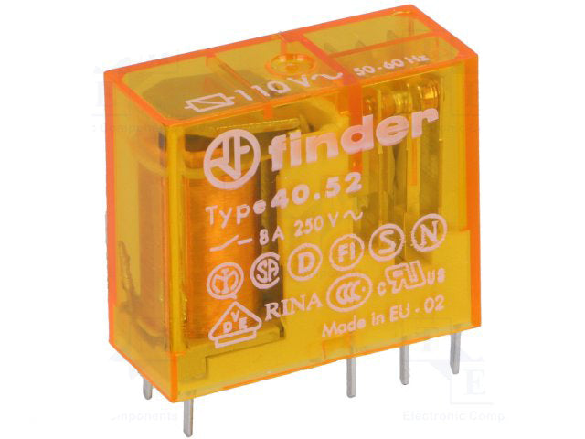 ΡΕΛΕ 110V AC 2 ΕΠΑΦΩΝ 8A FINDER 40.52.8.110