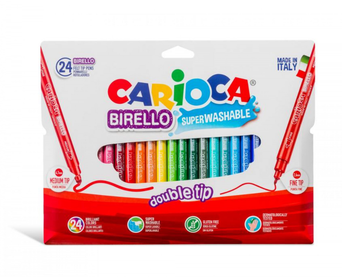 ΜΑΡΚΑΔΟΡΟΙ 24 ΧΡΩΜΑΤΩΝ BIRELLO DOUBLE TIP