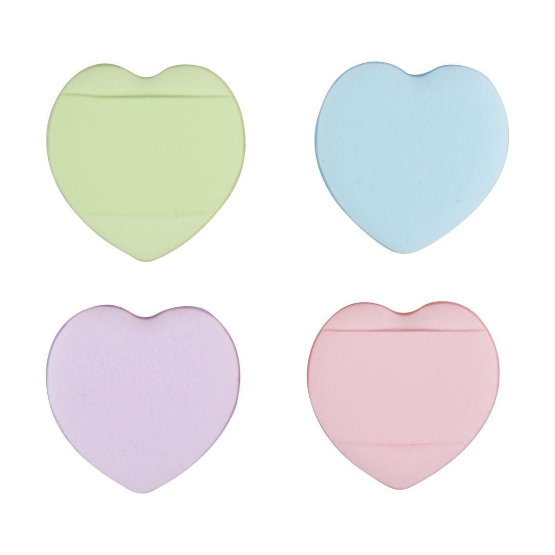 Donegal | Cosmetic Sponge Heart (4pcs) | D4356