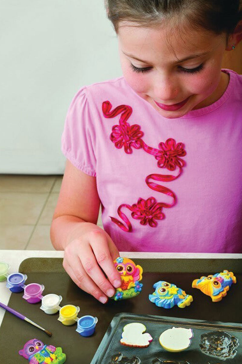 4M Κουκουβάγιες Φωσφορούχα Μαγνητάκια/Καρφίτσα-Κατασκευή 4654