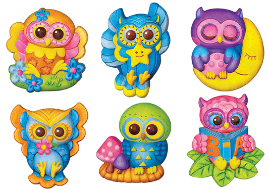 4M Κατασκευή Κουκουβάγιες Φωσφορούχα Μαγνητάκια/Καρφίτσα 4654