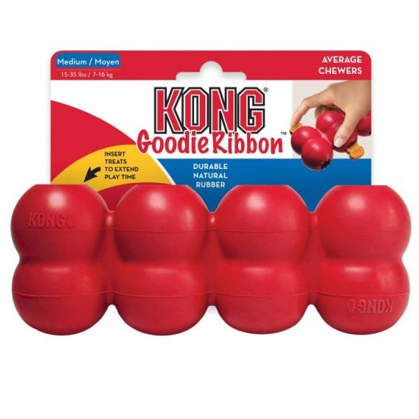 Kong Goodie Ribbon Παιχνίδι Σκύλου Μασητικό 7-16Kg + Δώρο Λιχουδιές