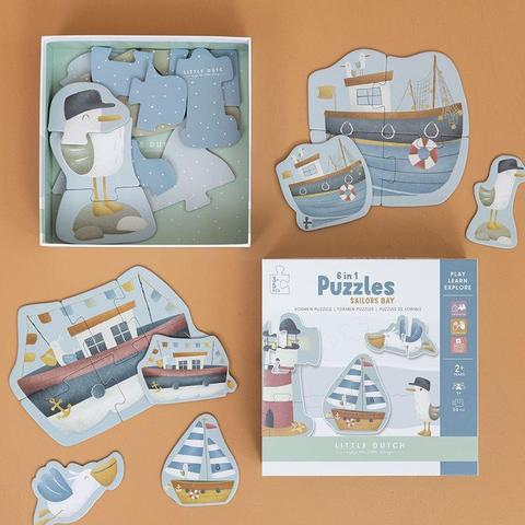 Little Dutch Παζλ 6 σε 1 Sailors Bay 24pcs LD4761