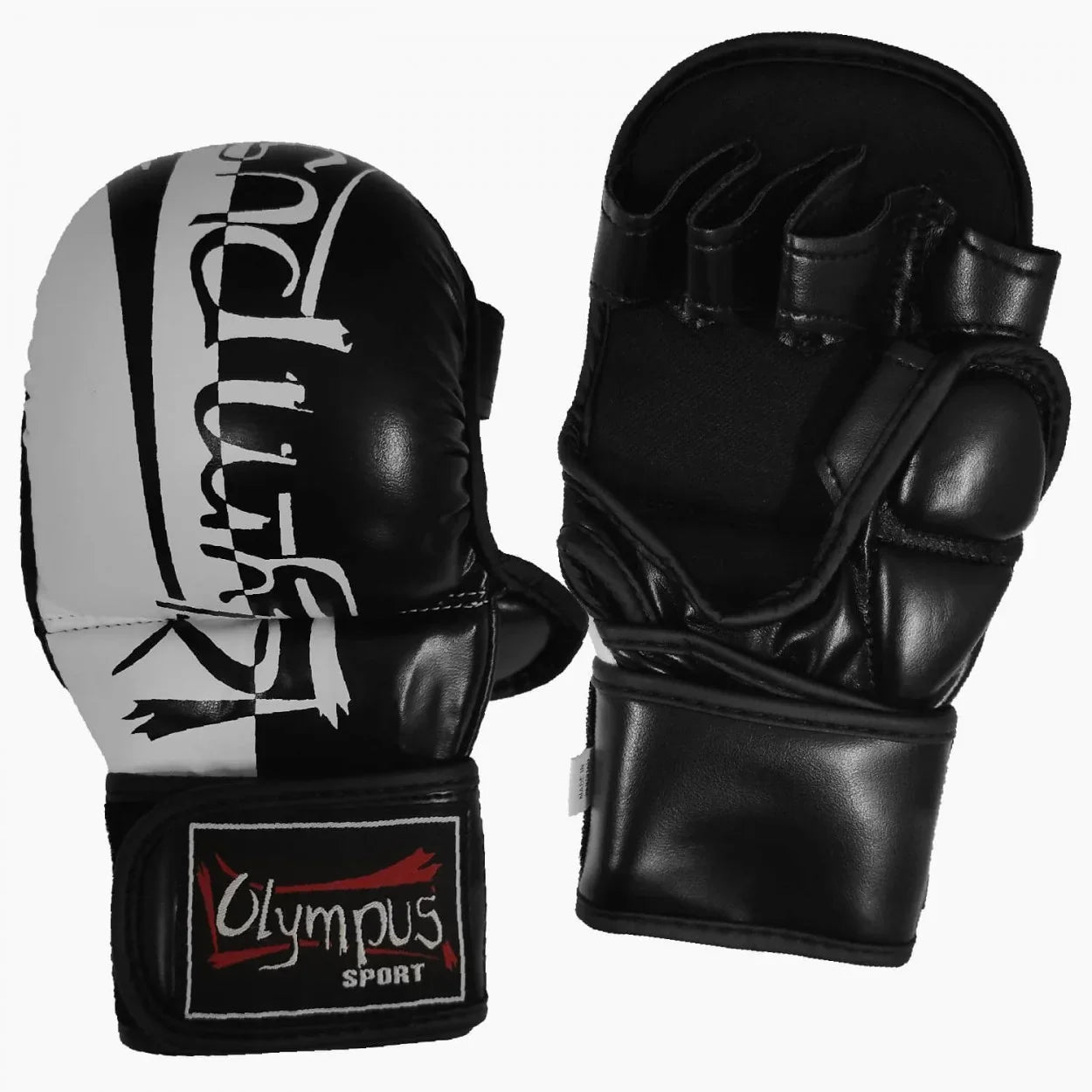 MMA Γάντια Olympus Δίχρωμα Προστασία Αντίχειρα PU Άσπρο