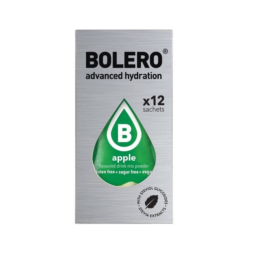 Bolero Drinks Sticks (Πακέτο 12x3g) – Ενισχυμένο Ρόφημα σε Σκόνη Χωρίς Ζάχαρη για Μπουκάλι 0.5L - 1L Apple