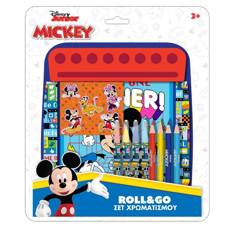 Diakakis Σετ Χρωματισμού Disney Mickey-Minnie Roll & Go