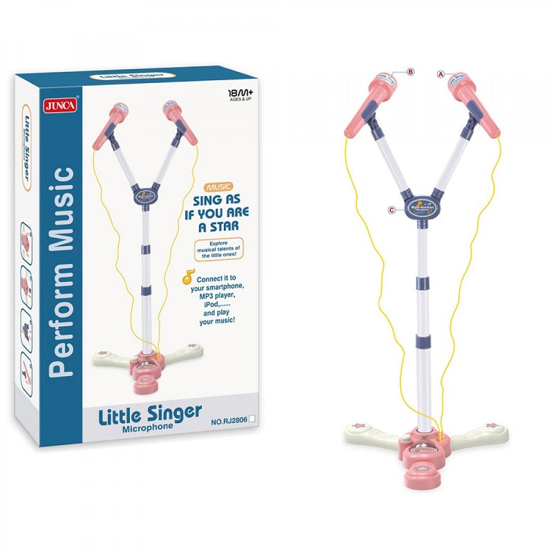 LITTLE SINGER ΜΙΚΡΟΦΩΝΟ ΜΕ ΒΑΣΗ ΗΧΟ & ΦΩΣ (50-2806)