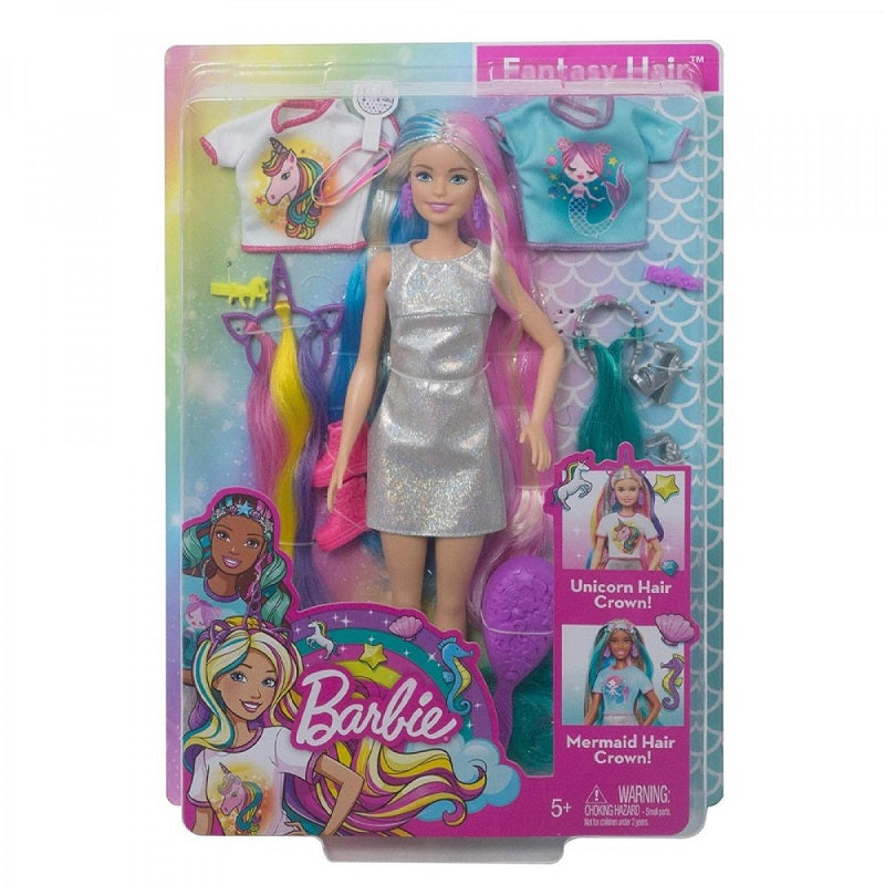 BARBIE FANTASY HAIR ΦΑΝΤΑΣΤΙΚΑ ΜΑΛΛΙΑ ΞΑΝΘΙΑ ΚΟΥΚΛΑ (GHN04)