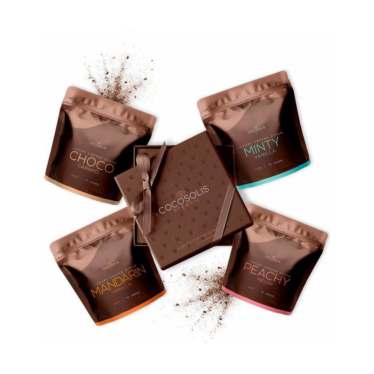 Cocosolis Luxury Coffee Scrub Box 4x70gr