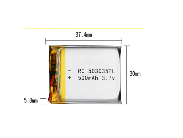 3.7V 500mAh ΜΠΑΤΑΡΙΑ Li-PO LP503035