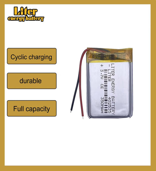 3.7V 350mAh ΜΠΑΤΑΡΙΑ Li-PO LP402535
