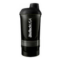 BioTechUSA Wave+ Shaker 600ml (+200ml+150ml) Black