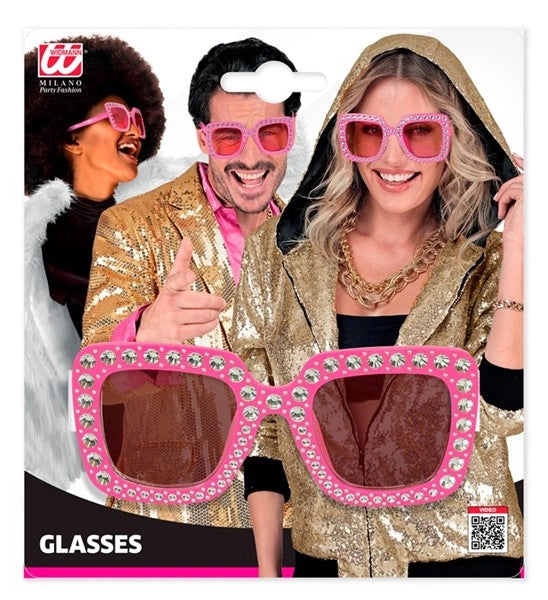 Ροζ Γυαλιά με Strass