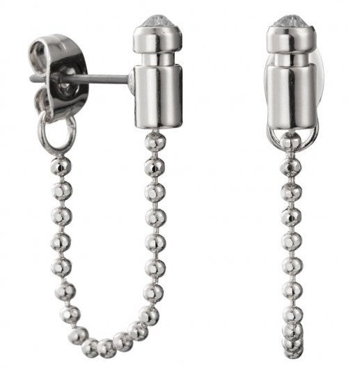 DKNY silver metal earrings with Swarovski 5520087